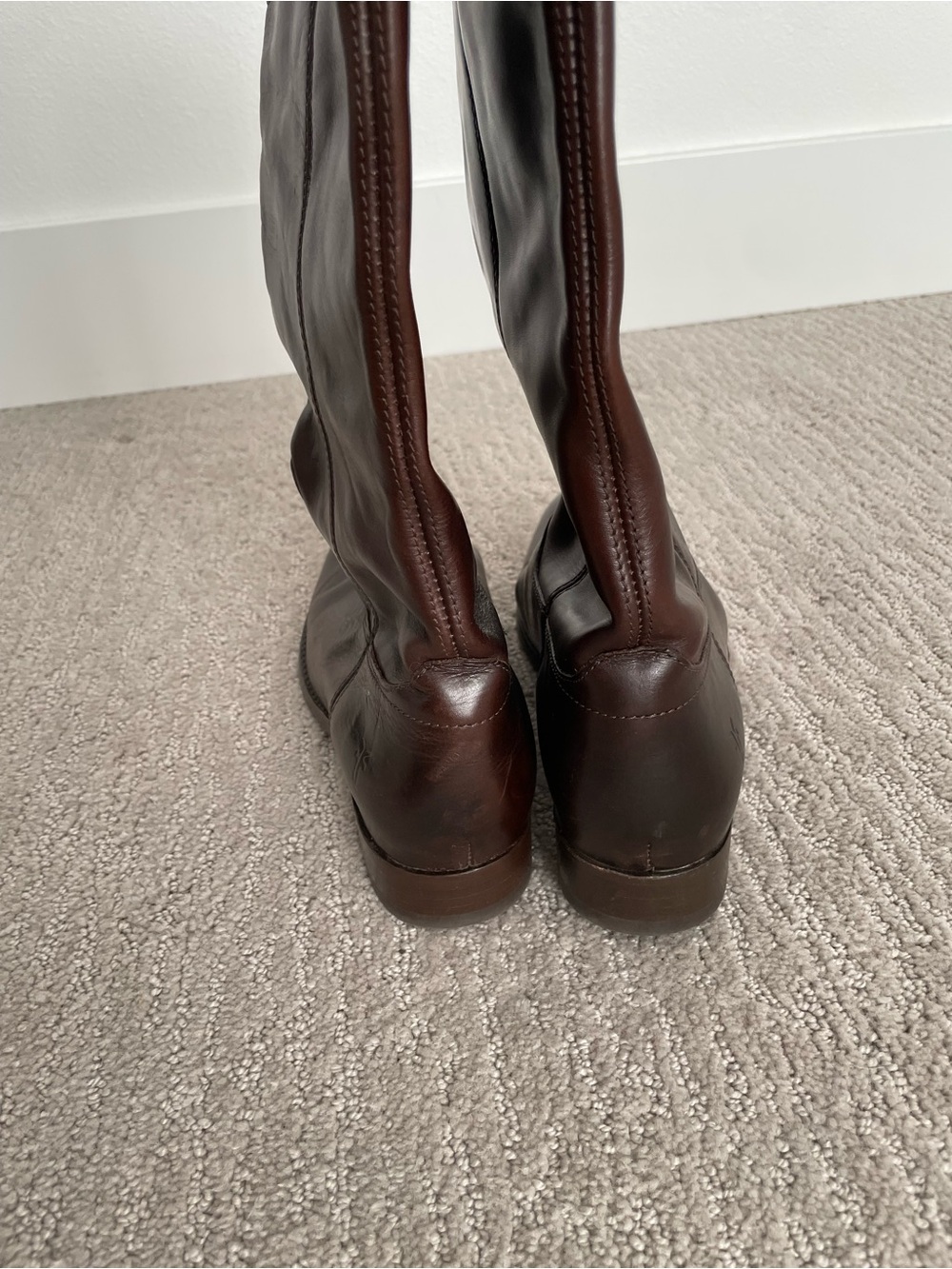 Frye Leather Boots Size 8.5 Dark Brown - Picture 3 of 9